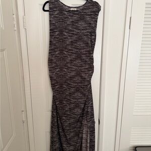 Chic Black and Gray Maxi Dress